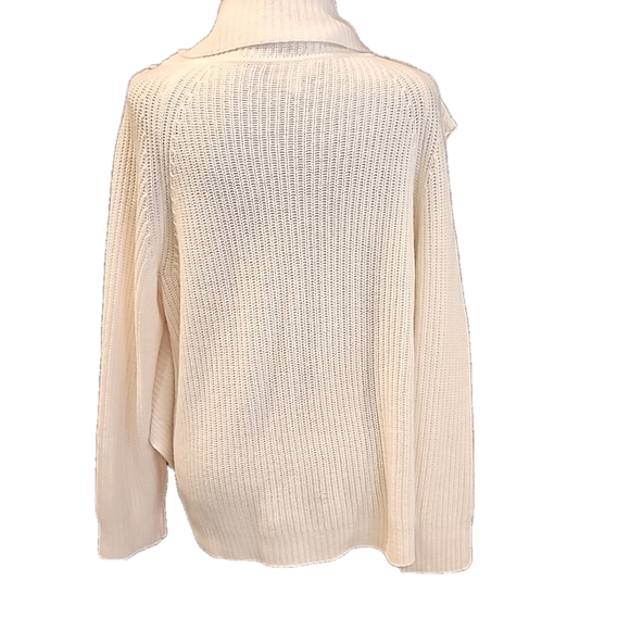 Haven Well Within Cream Turtleneck Shawl Sweater NWOT Medium - Picture 4 of 9